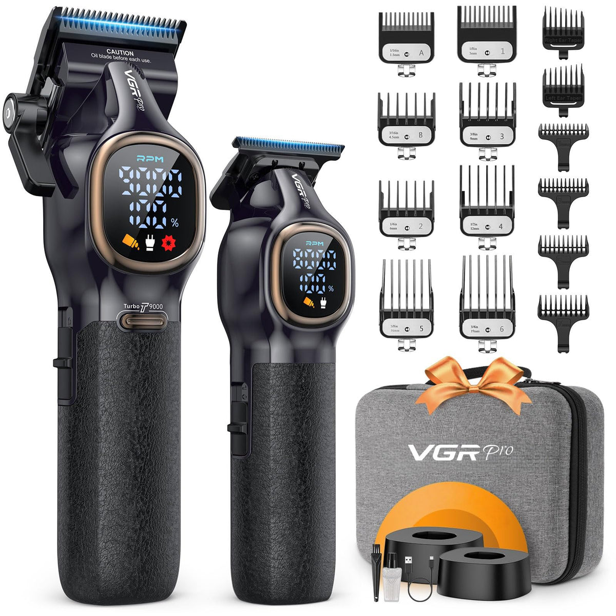 VGRPRO front view kit showing clipper and trimmer, delivers barber precision