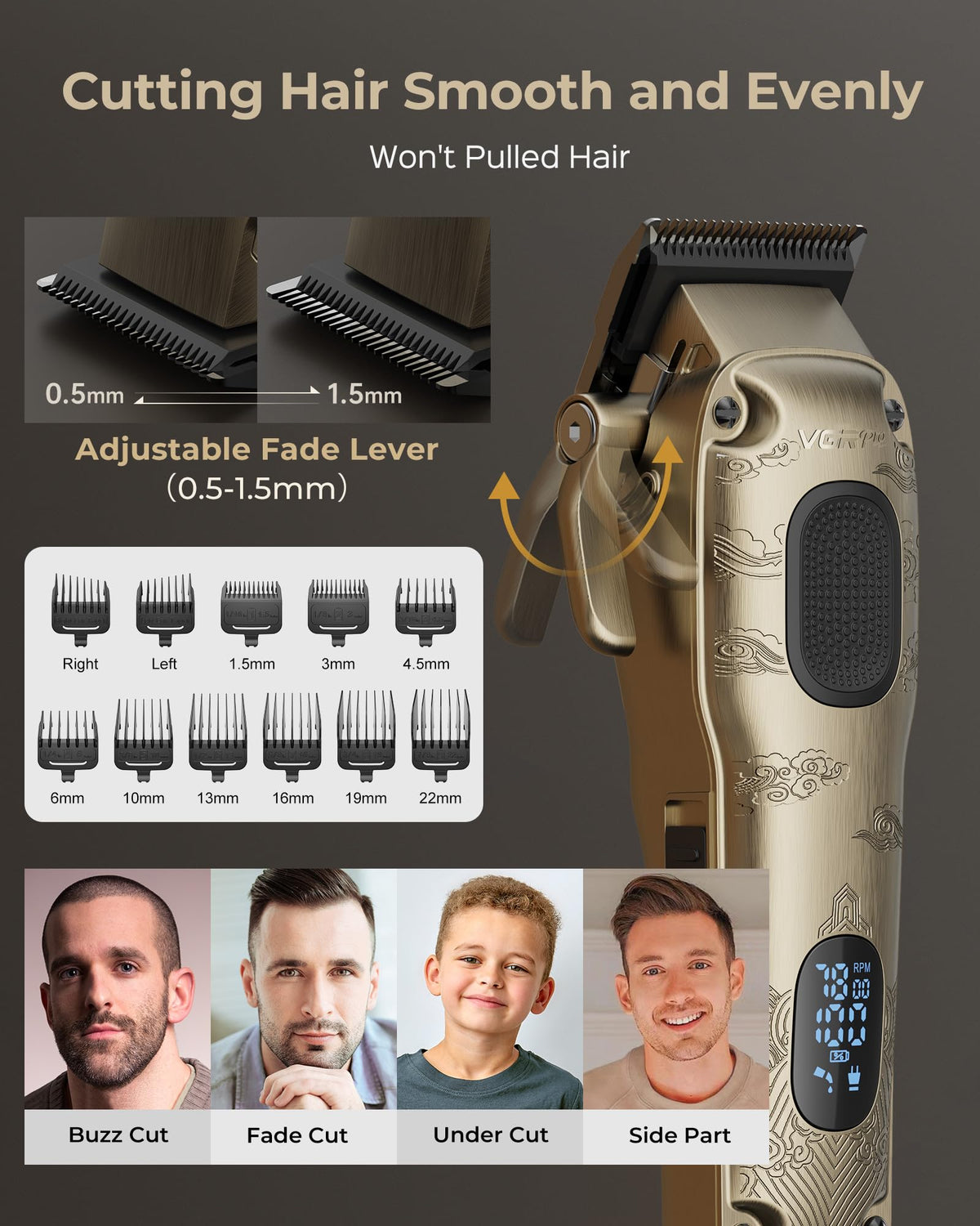 VGRPRO precision trimmer close-up highlighting zero-gapped blade for clean detailing