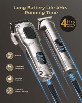 VGRPRO clippers held in hand for size comparison and ergonomic grip benefit