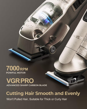 VGRPRO trimmer T-blade close-up highlighting sharp edge for precise detailing
