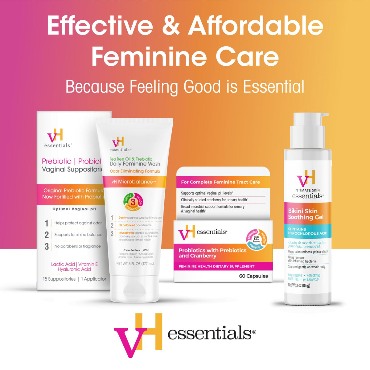 vH essentials bottle next to ruler showing compact 3 oz size for portability