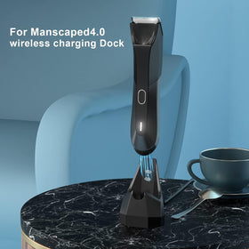 vhbw lifestyle bathroom counter setup showing brand dock convenience and neat storage