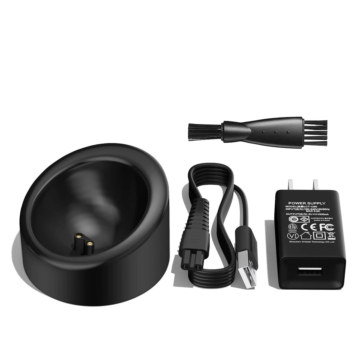 VHBW packaging and accessories showing box and cord with warranty benefit