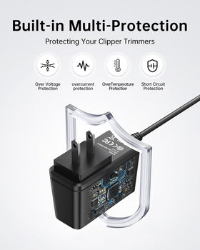 vhbw charger cord held in hand showing scale and convenient six-foot reach
