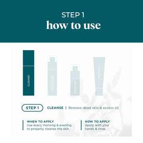 VI DERM in-bathroom routine showing product use and quick rinse benefit during cleansing