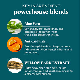 VI DERM ingredients closeup highlighting aloe vera and willow bark for soothing benefits