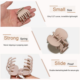 Viabty clips used in half-up hairstyle demonstrating tidy, lightweight control