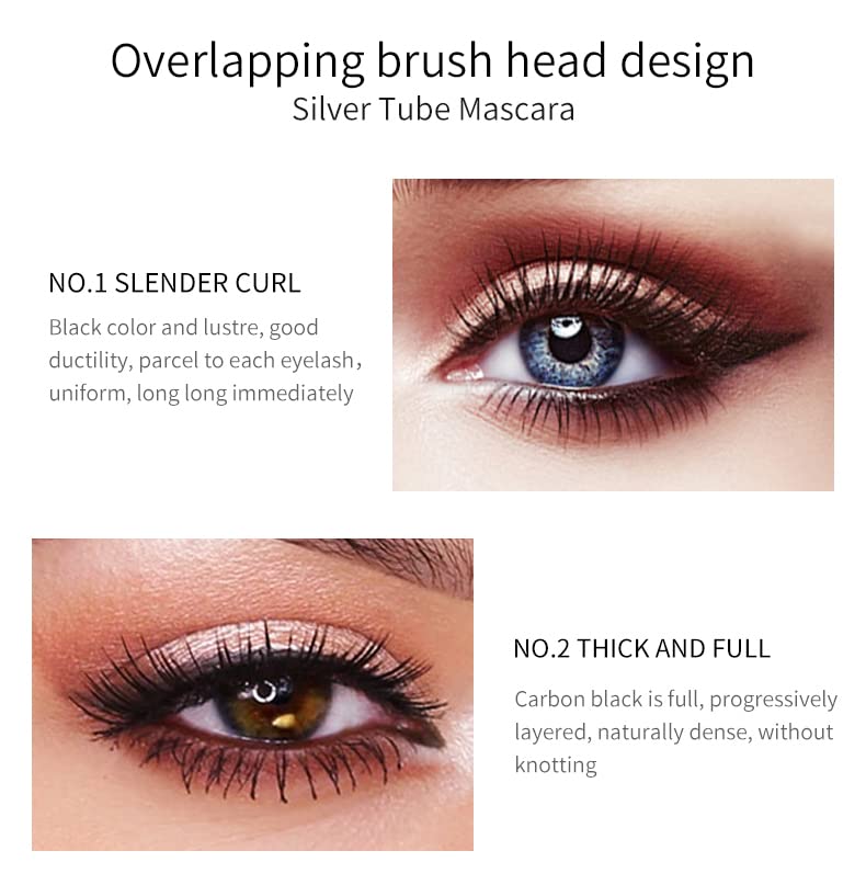Vibely mascara on model in evening look enhancing eye definition