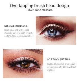 Vibely mascara on model in evening look enhancing eye definition