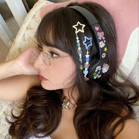 VIBILIA star clip in hair side view demonstrating secure hold and comfortable fit