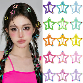 VIBILIA star clips front packaging showing 15 colorful barrettes for easy selection