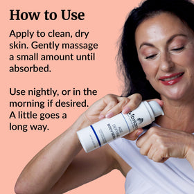 Vibriance being applied to arm demonstrating hydration and smoothing of crepey skin