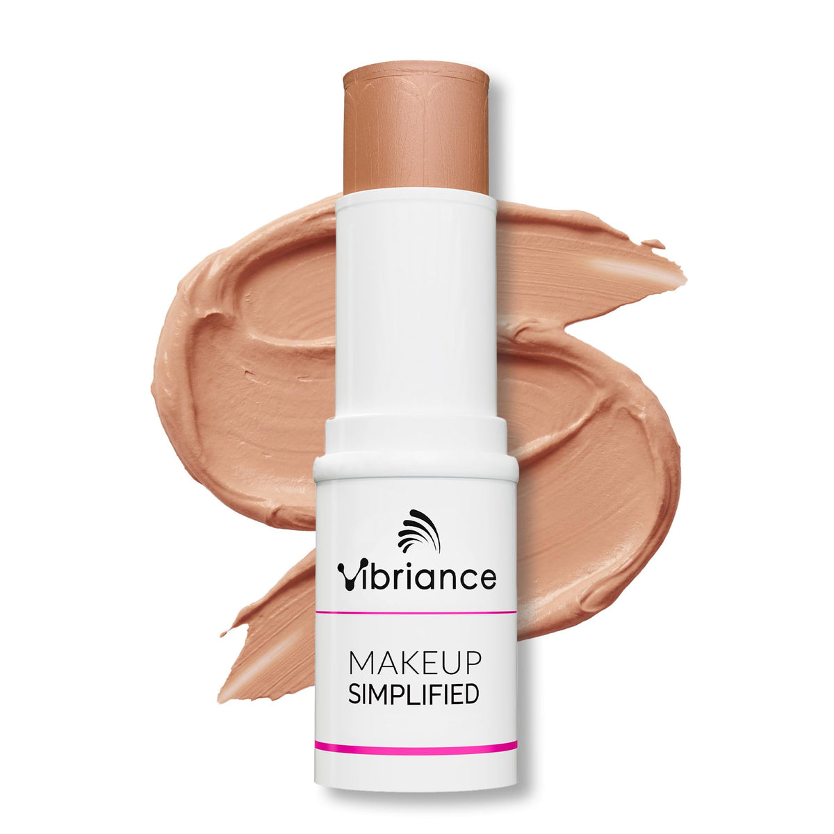 Vibriance complexion stick front view showing compact, travel-friendly tube and shade