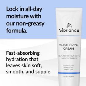 Vibriance cream texture closeup highlighting smooth consistency and lightweight moisture