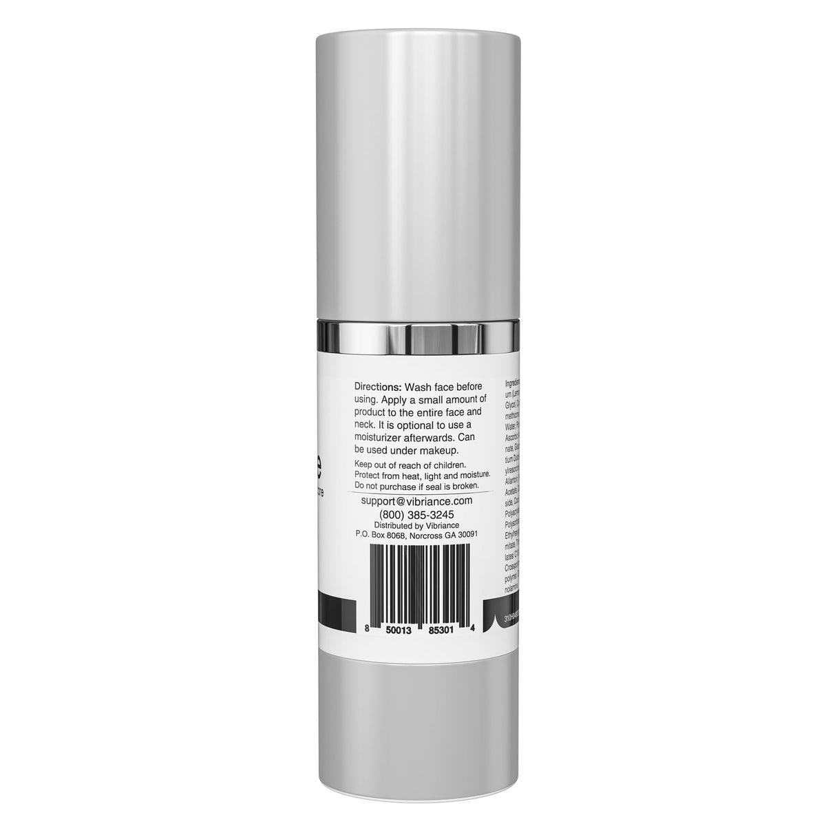 Vibriance on bathroom counter in lifestyle scene showing routine-friendly benefit