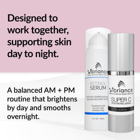 Vibriance Super C serum dropper dispensing serum, highlights lightweight texture