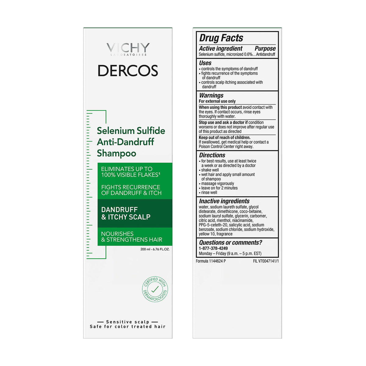 VICHY Dercos in bathroom lifestyle scene conveying daily dandruff care routine
