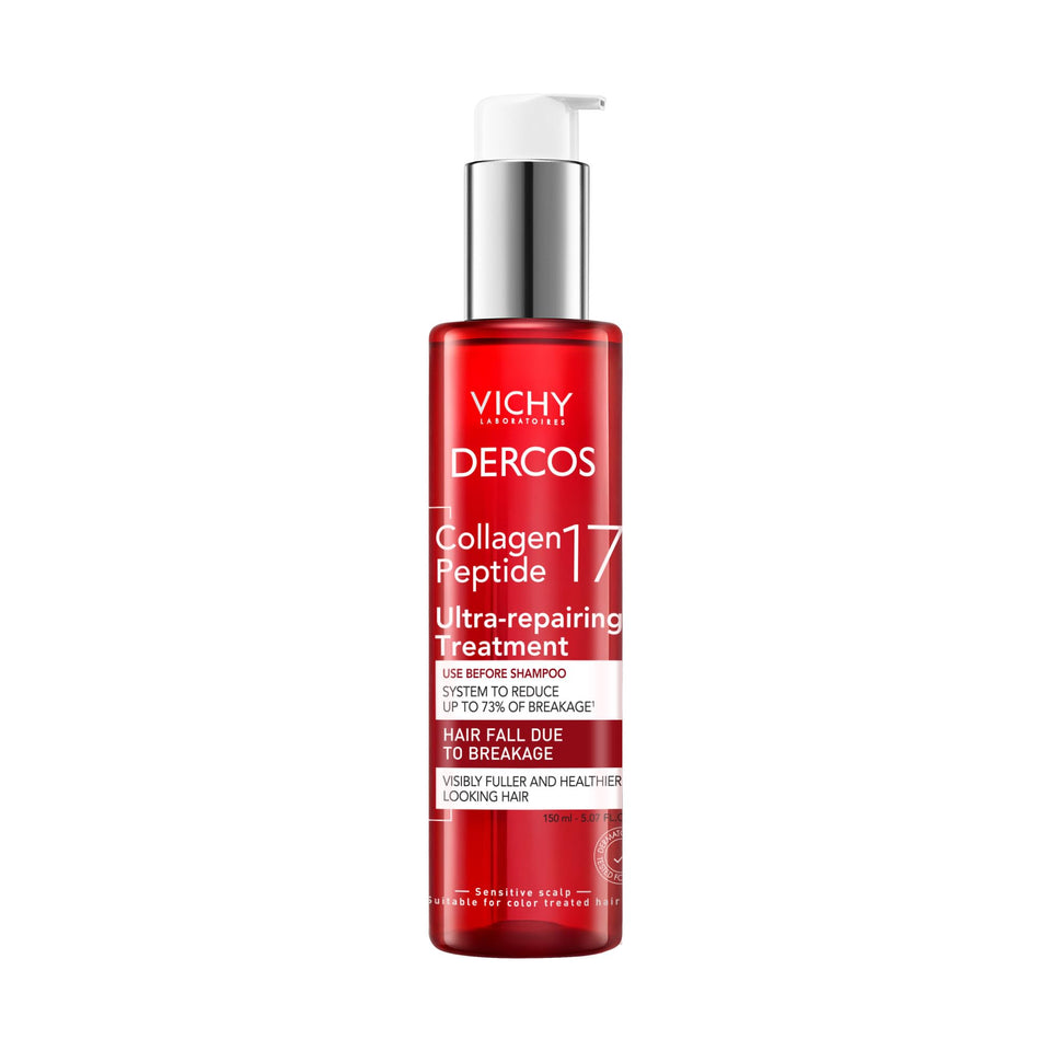 VICHY Dercos front packaging displaying 150ml treatment and benefits