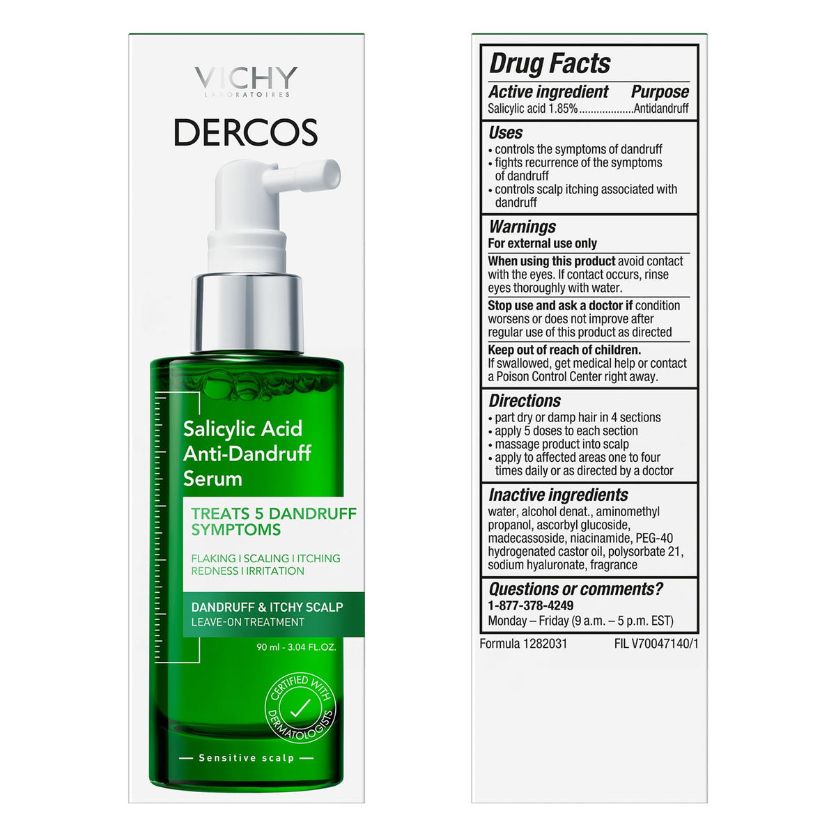 Vichy Dercos on bathroom shelf in lifestyle scene showing routine-friendly packaging and feel