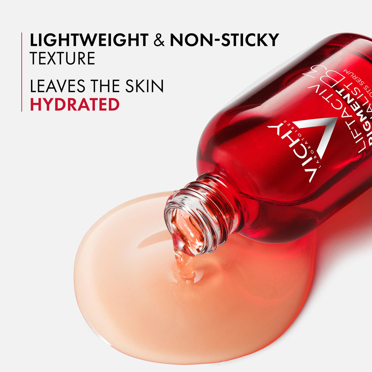 Vichy LiftActiv B3 before and after flatlay suggesting visible spot reduction