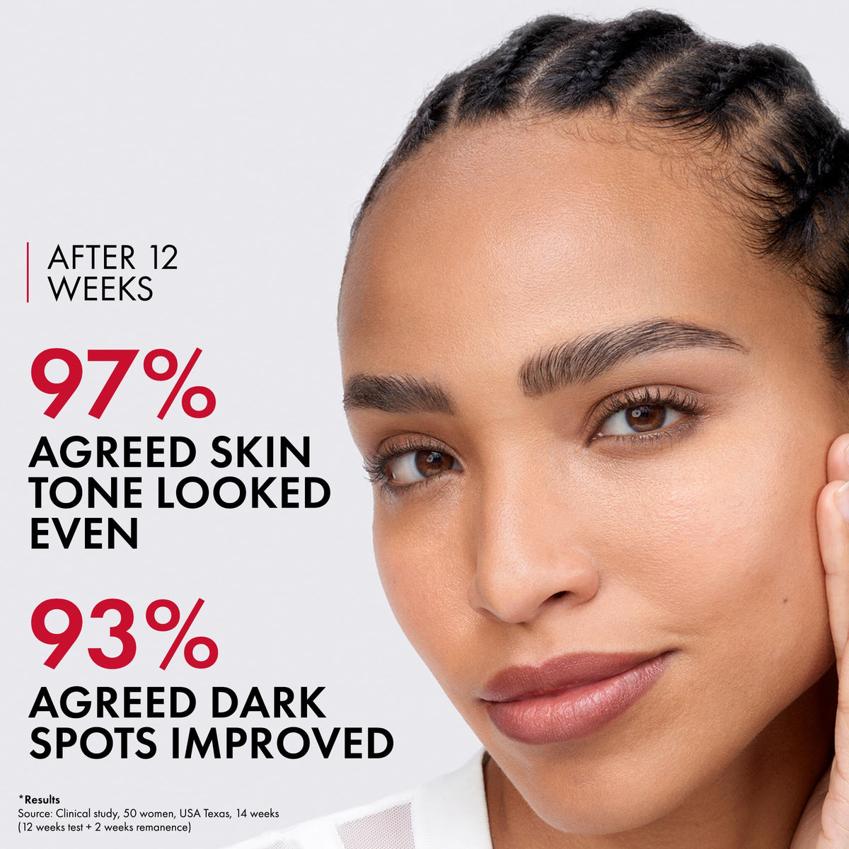 Vichy LiftActiv B3 pumped onto hand demonstrating easy, non-sticky application