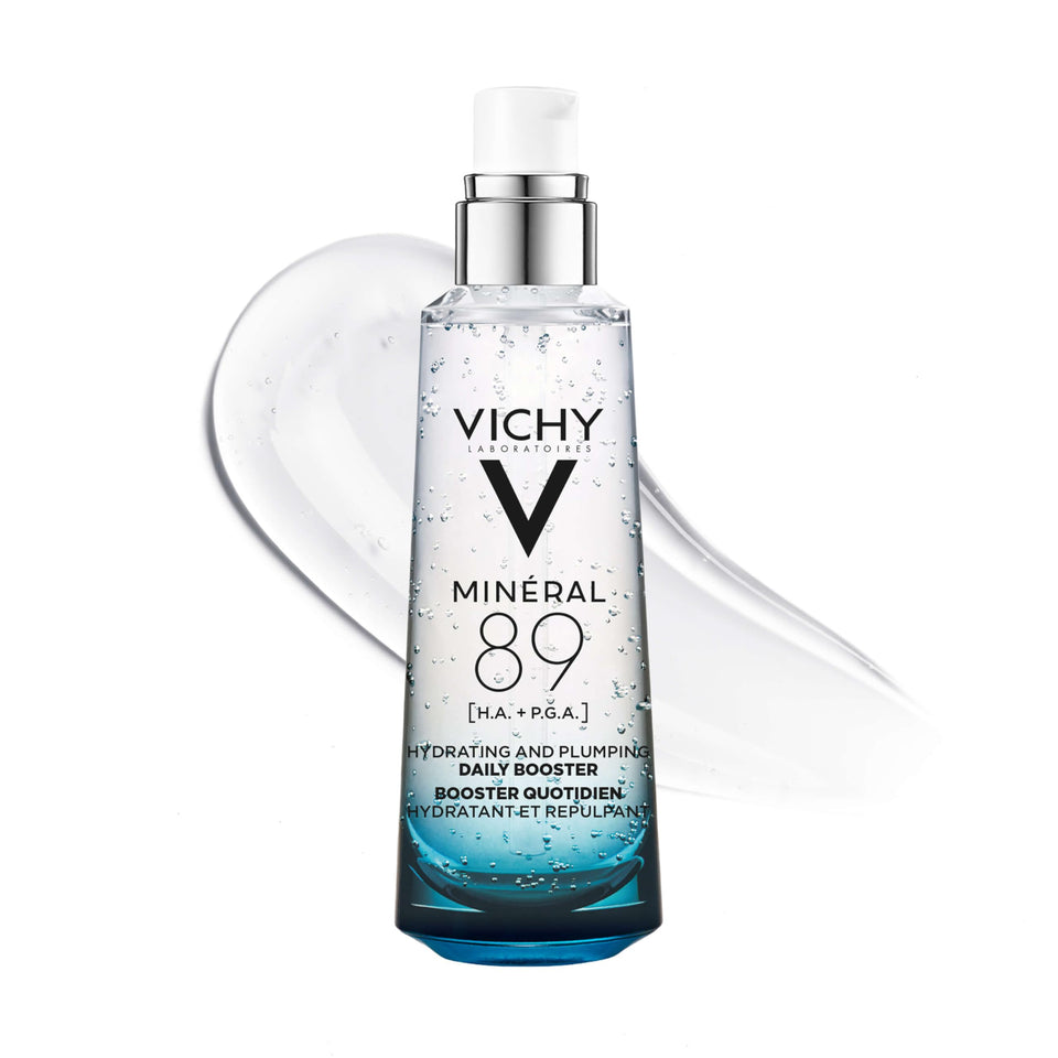 Vichy Minéral 89 front bottle showing packaging and easy hydration