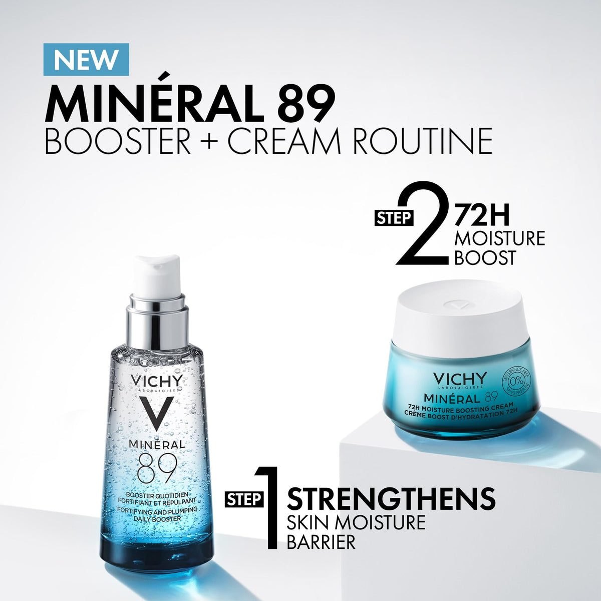 VICHY ingredients label detail showing minerals, hyaluronic acid benefits