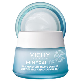 VICHY jar front view showing clean packaging and matte gel benefits