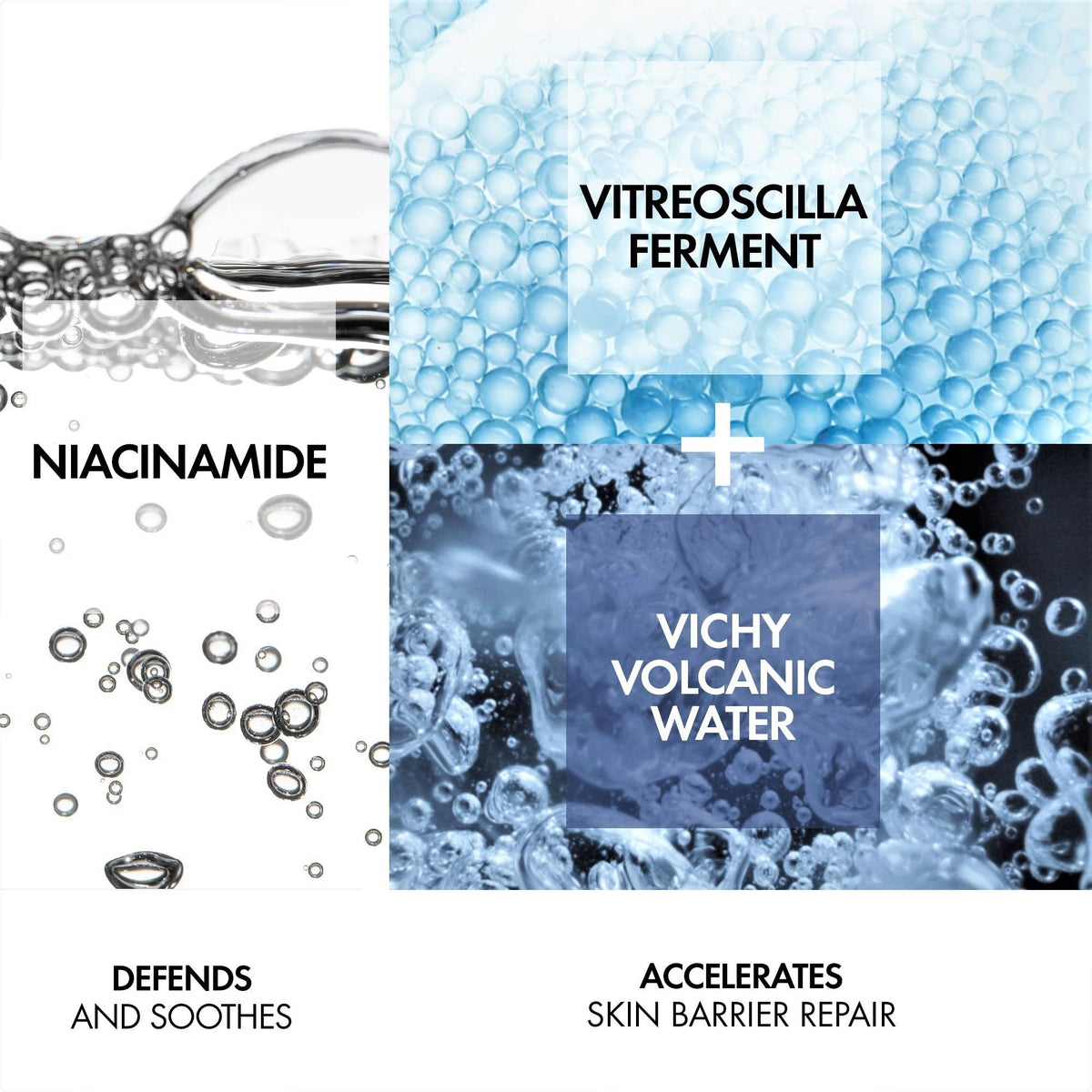 VICHY pipette dispensing serum demonstrating controlled application and absorption