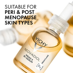 Vichy Neovadiol ingredients flatlay highlighting proxylane and vitamins
