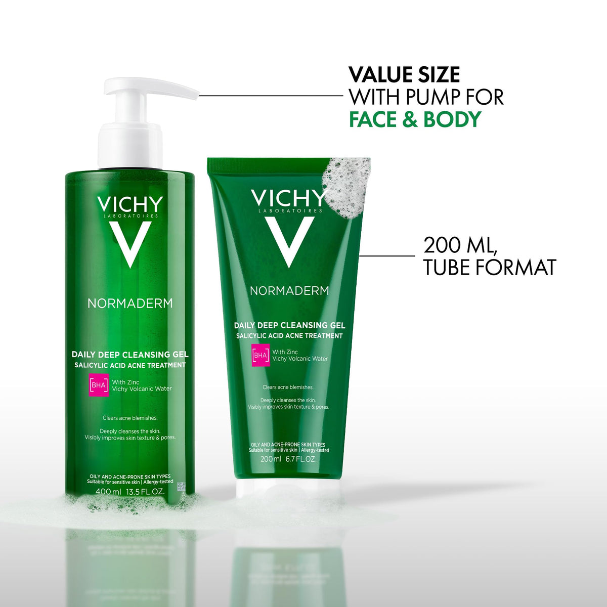 VICHY Normaderm before and after skin texture improvement visualization