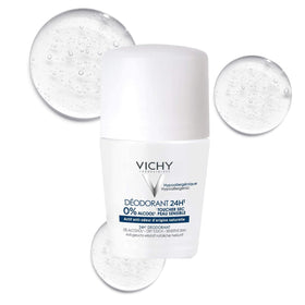 Vichy roll-on front packaging showing bottle and branding for clear finish