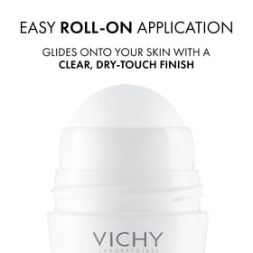 Vichy roll-on in hand scale shot showing compact size and easy grip