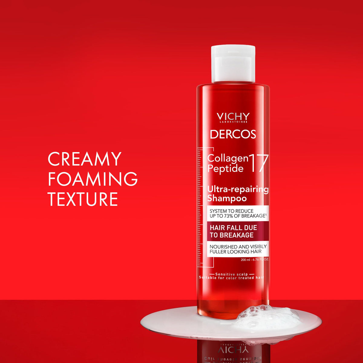 VICHY shampoo applied in salon demonstrating gentle cleansing and repair