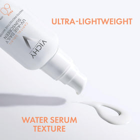 VICHY tube next to everyday items showing travel-friendly size