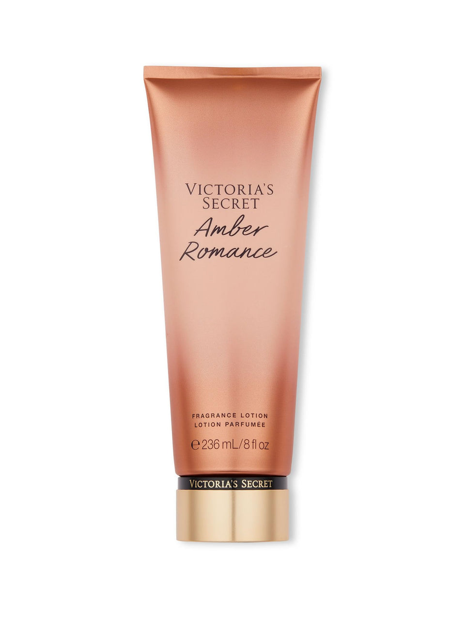Victoria's Secret front packaging showing bottle and label benefits