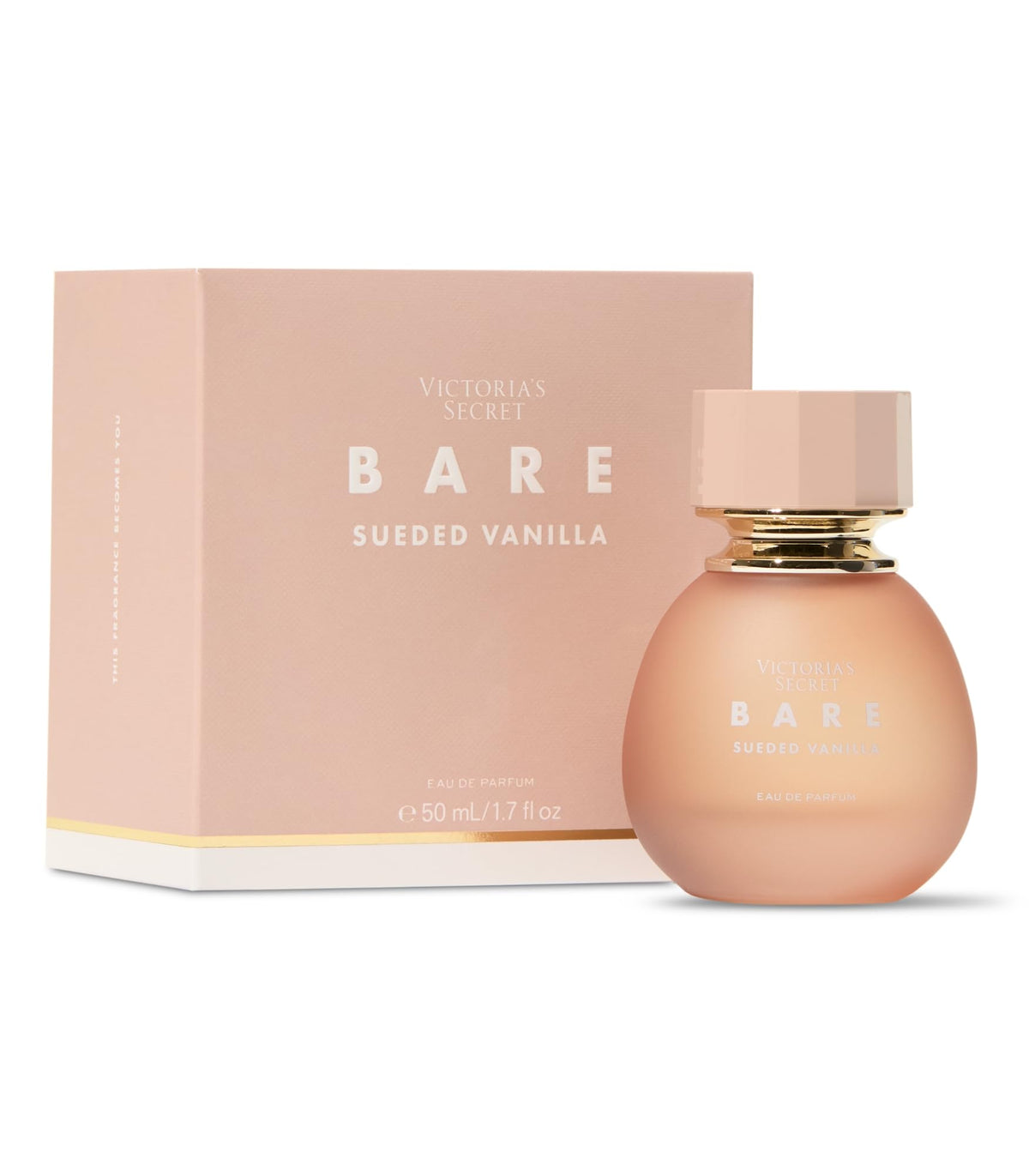 Victoria's Secret bottle mid-spray illustrating dispersion and quick application benefit