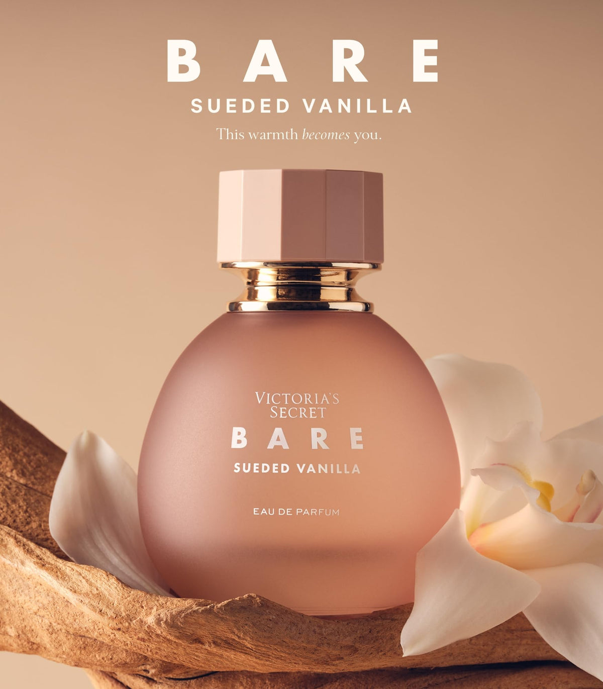 Victoria's Secret styled composition with saffron and vanilla showing scent notes benefit