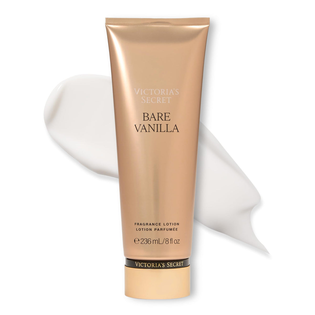 Victoria's Secret bottle front packaging shows Bare Vanilla label and cozy scent appeal