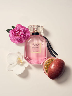 Victoria's Secret close-up of liquid color conveying fragrance warmth