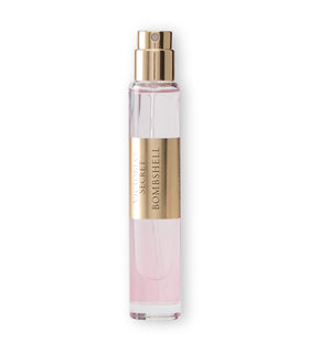 Victoria's Secret Bombshell nozzle close-up demonstrating precise spray and no-leak benefit