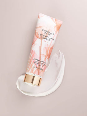 Victoria's Secret pump dispensing lotion to show easy application and fast absorption benefit