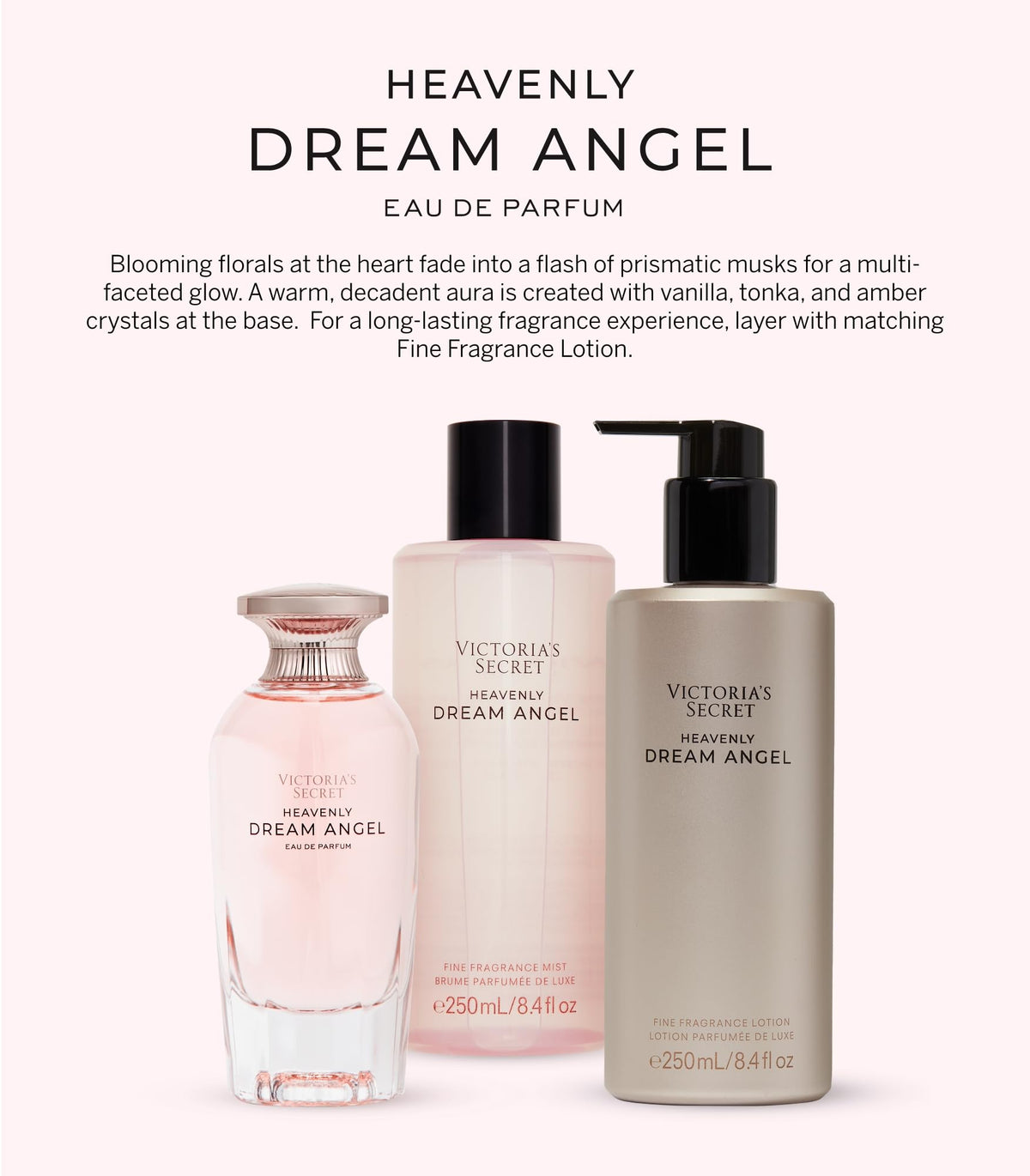 Victoria's Secret label close-up highlighting scent notes, showing ingredient clarity and appeal