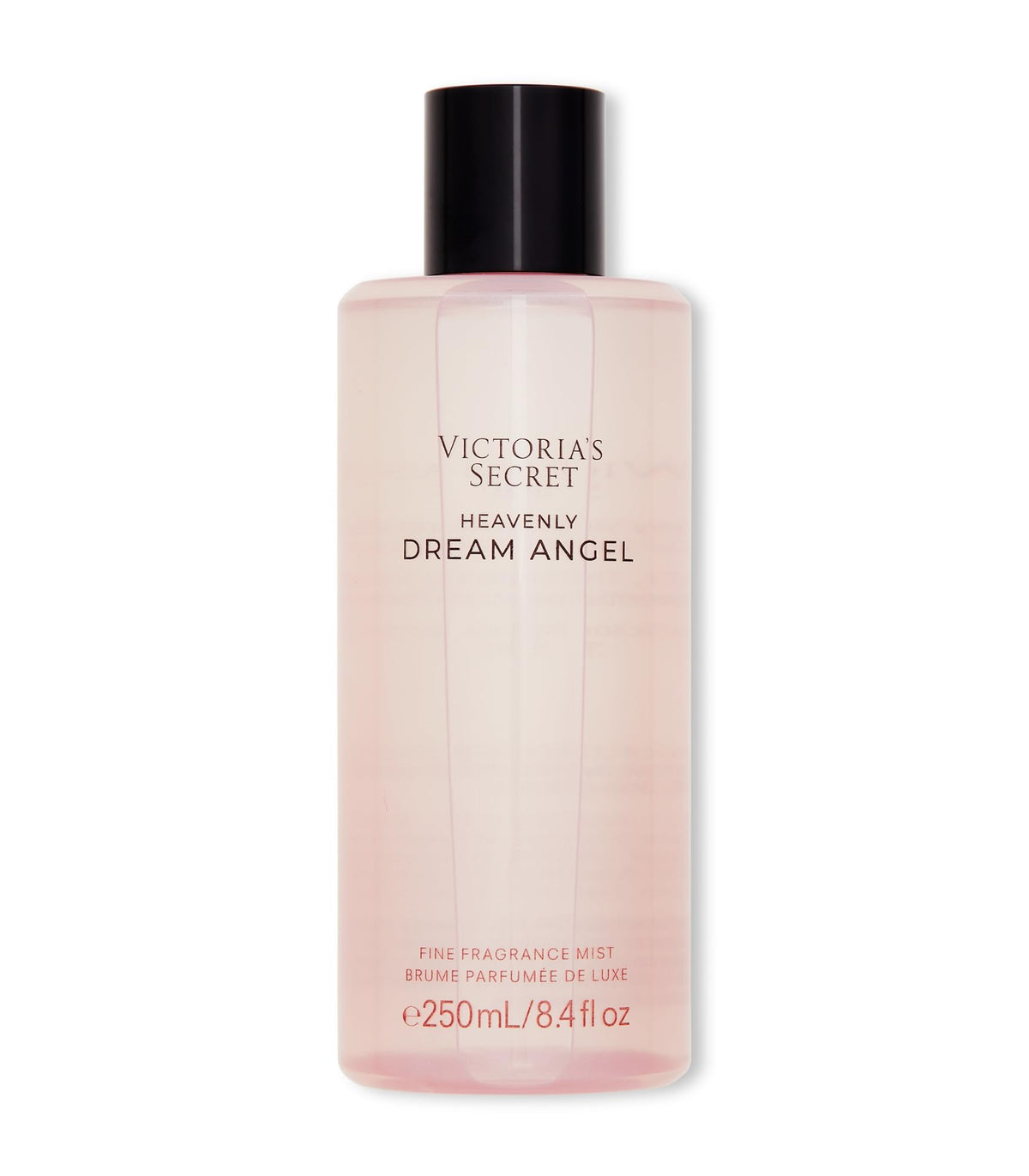 Victoria's Secret front packaging showing bottle and size, clear branding benefit convenience