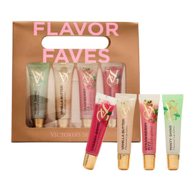 Victoria's Secret front packaging view showcasing the four glosses and gift-ready design