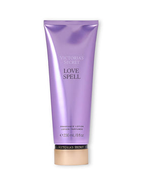 Victoria's Secret Love Spell front bottle showcasing Aqua Kiss scent and pretty packaging
