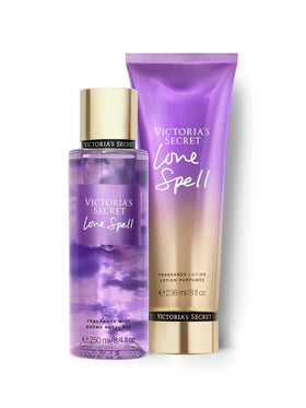 Victoria's Secret front packaging showing Love Spell set and gifting appeal