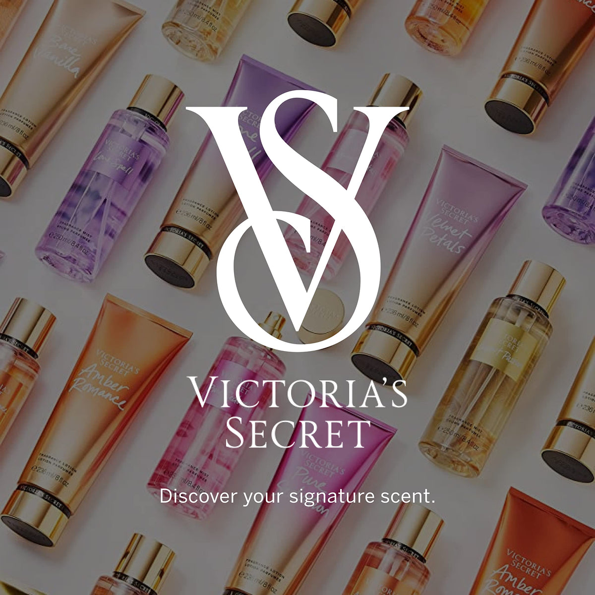 Victoria's Secret Love Spell 8 oz bottle next to everyday items for scale and portability