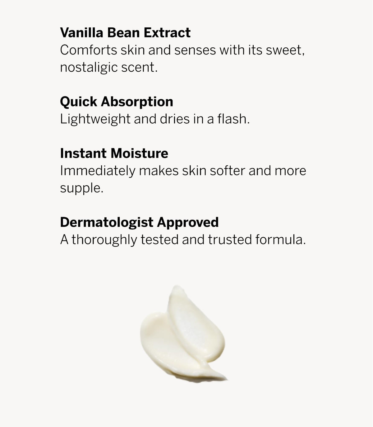 Victoria's Secret PINK texture swipe showing creamy lotion that absorbs quickly
