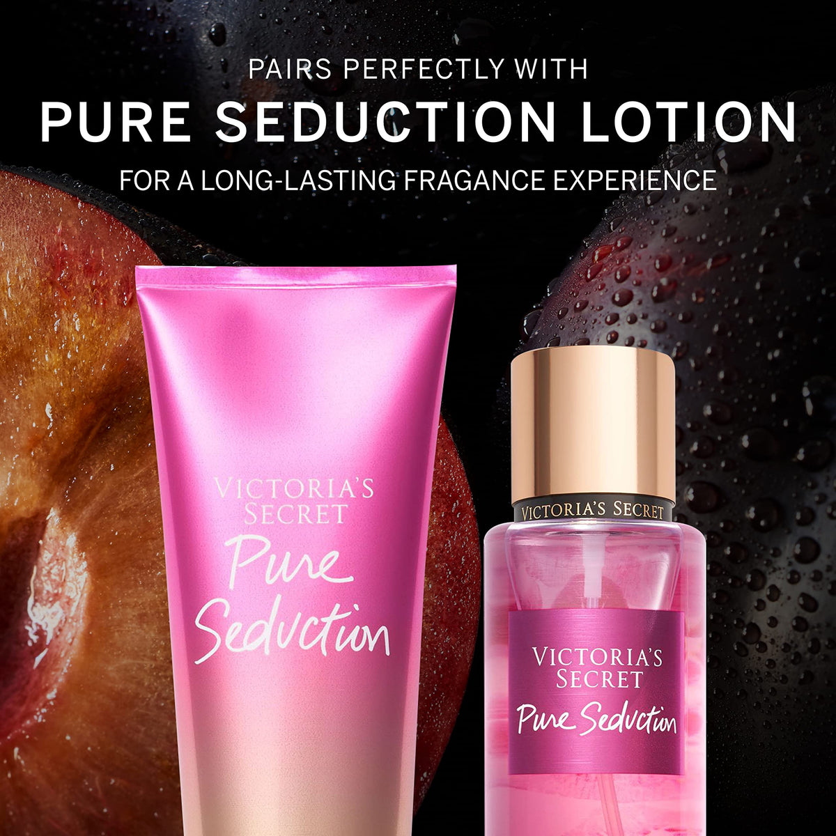 Victoria's Secret close-up of label and cap detail highlighting premium finish